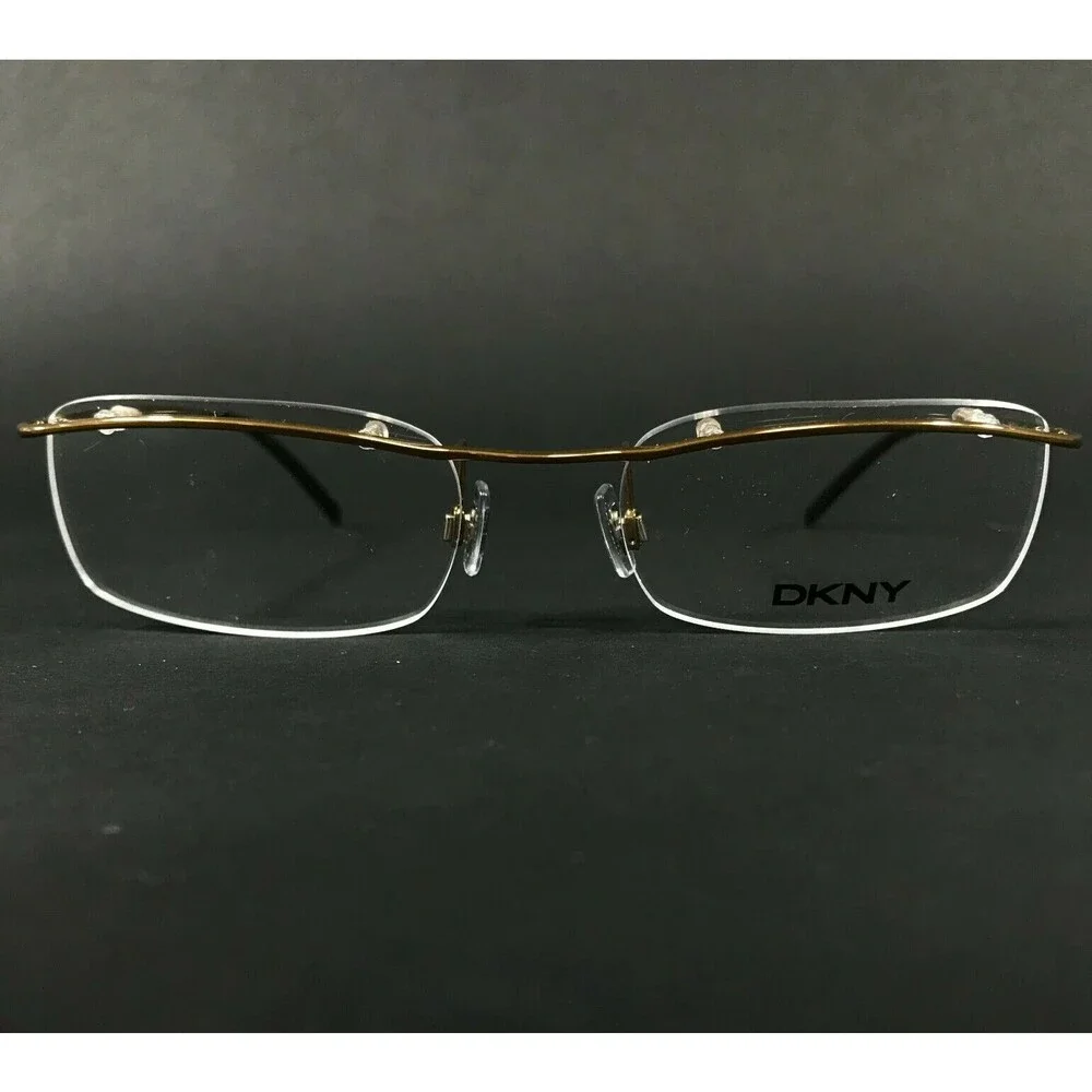 DKNY Eyeglasses Frames 6238 238 Brown Bronze Rectangular Rimless 52-19-135